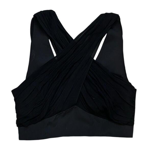 Marciano Guess Women's Chiffon Black Crop Top Size 6 - Picture 1 of 5